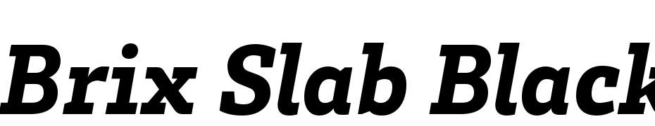 Brix Slab Black Italic Font Download Free